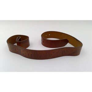 Distressed leather John Deere Belt. 36" long X 1.5" wide